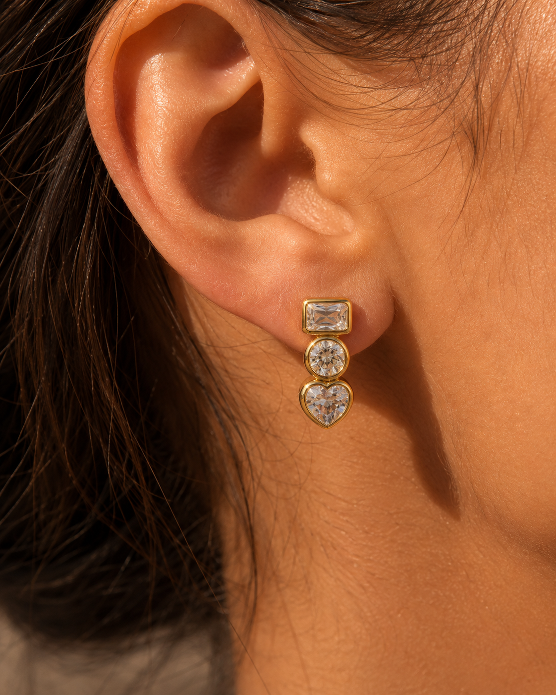 Trio Luxe Stud Earrings