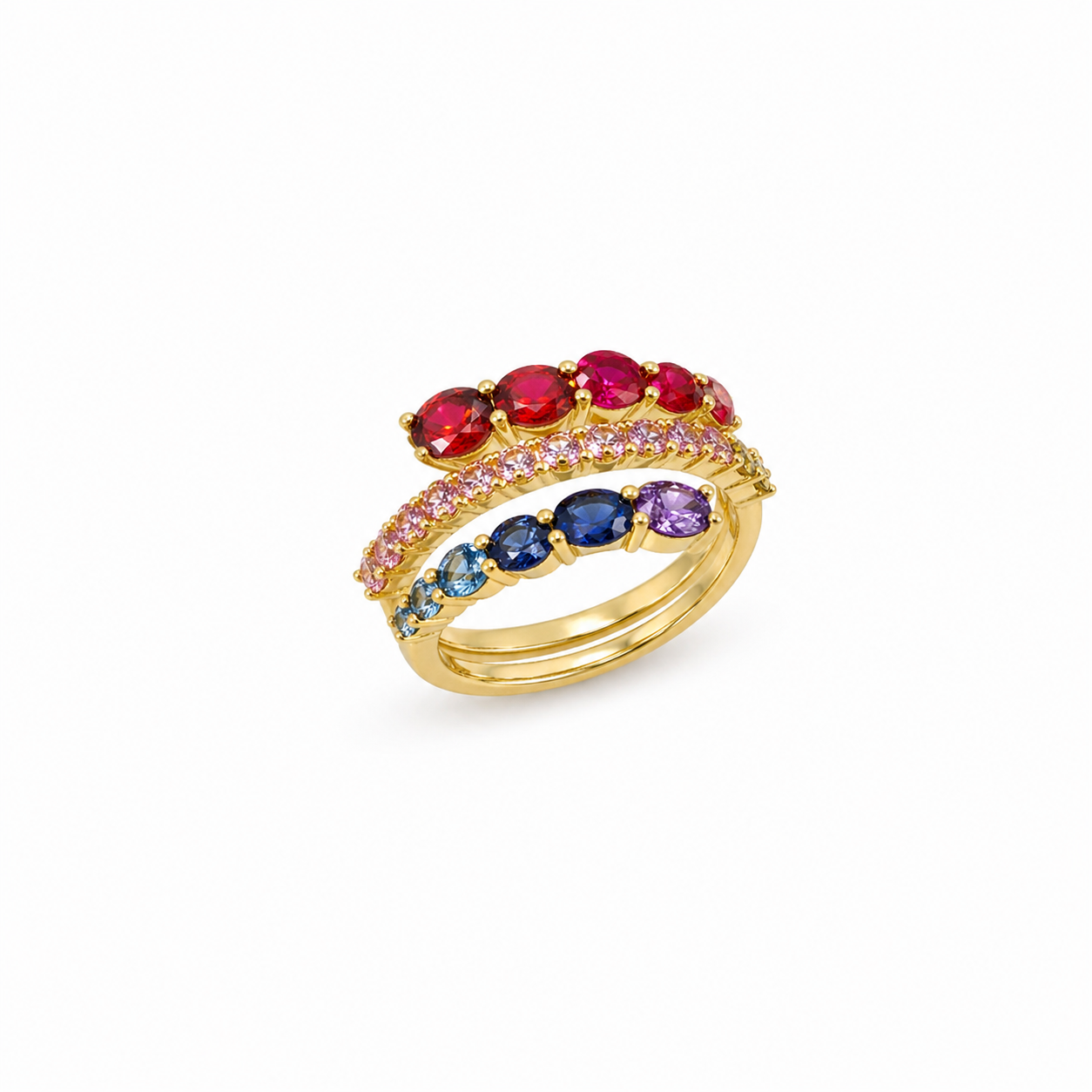 Rainbow Luxe Stacking Ring