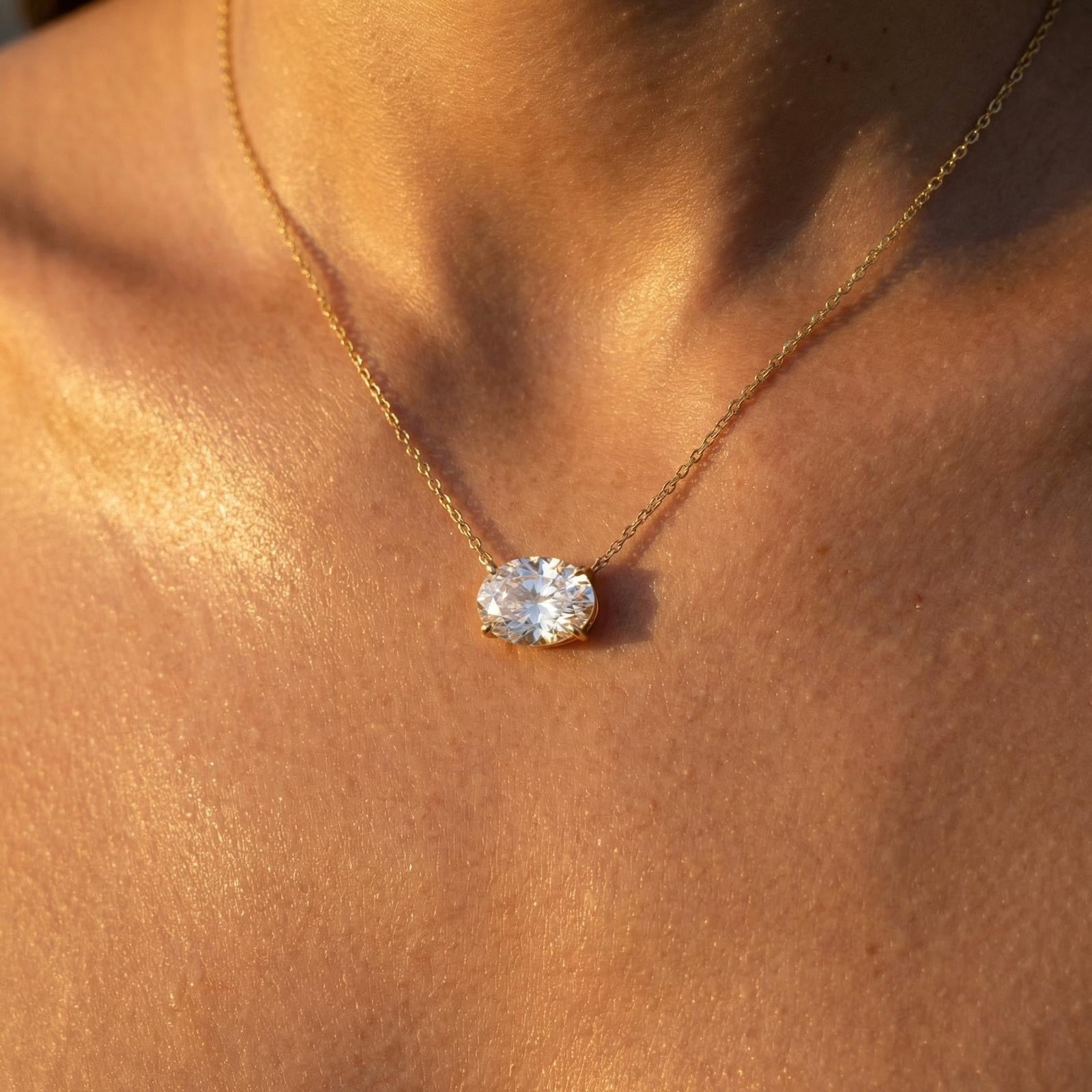 KCP Oval  Solitaire Necklace