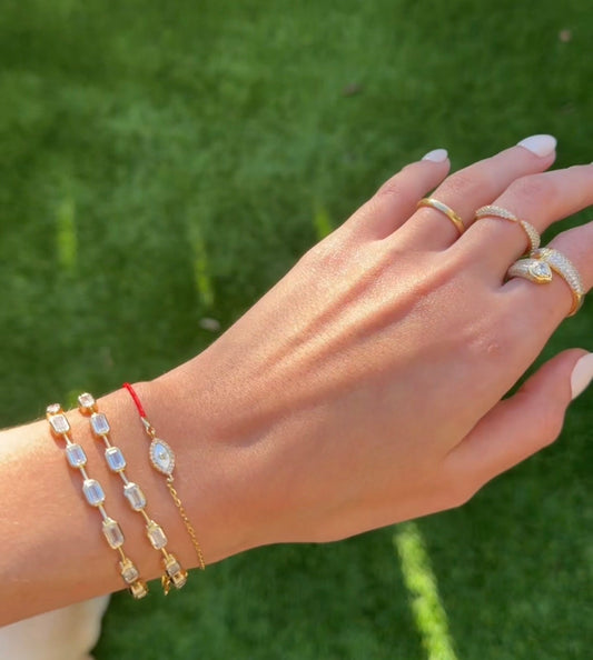 Emerald Link Tennis Bracelet