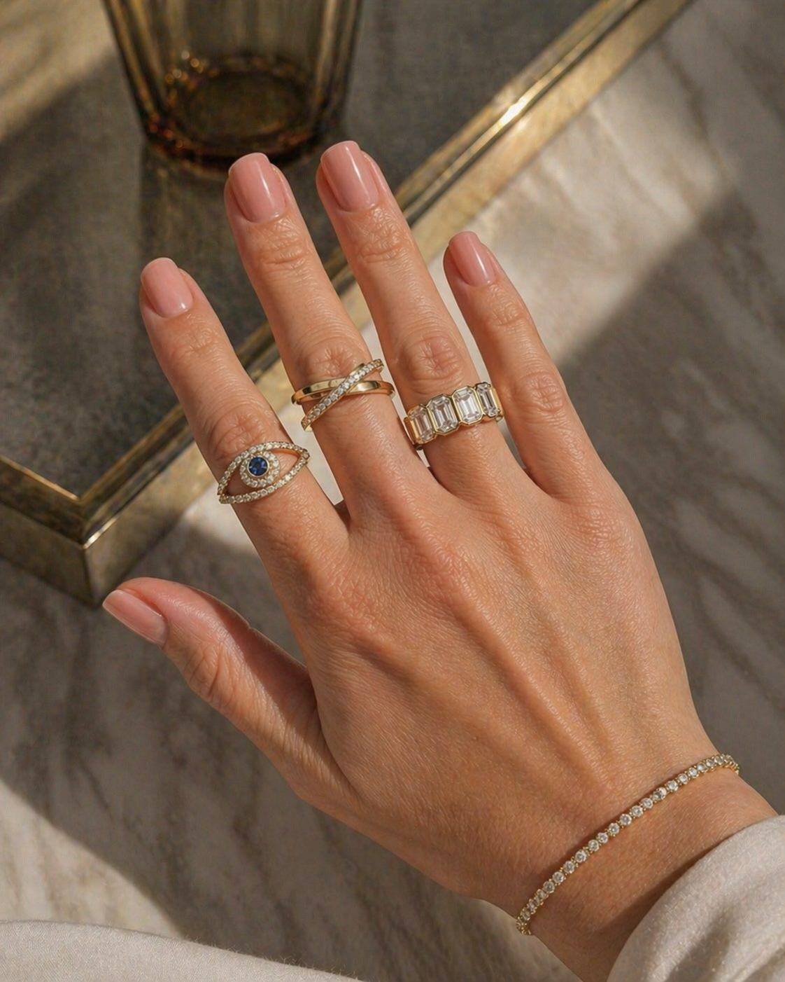 Evil Eye Sapphire Ring