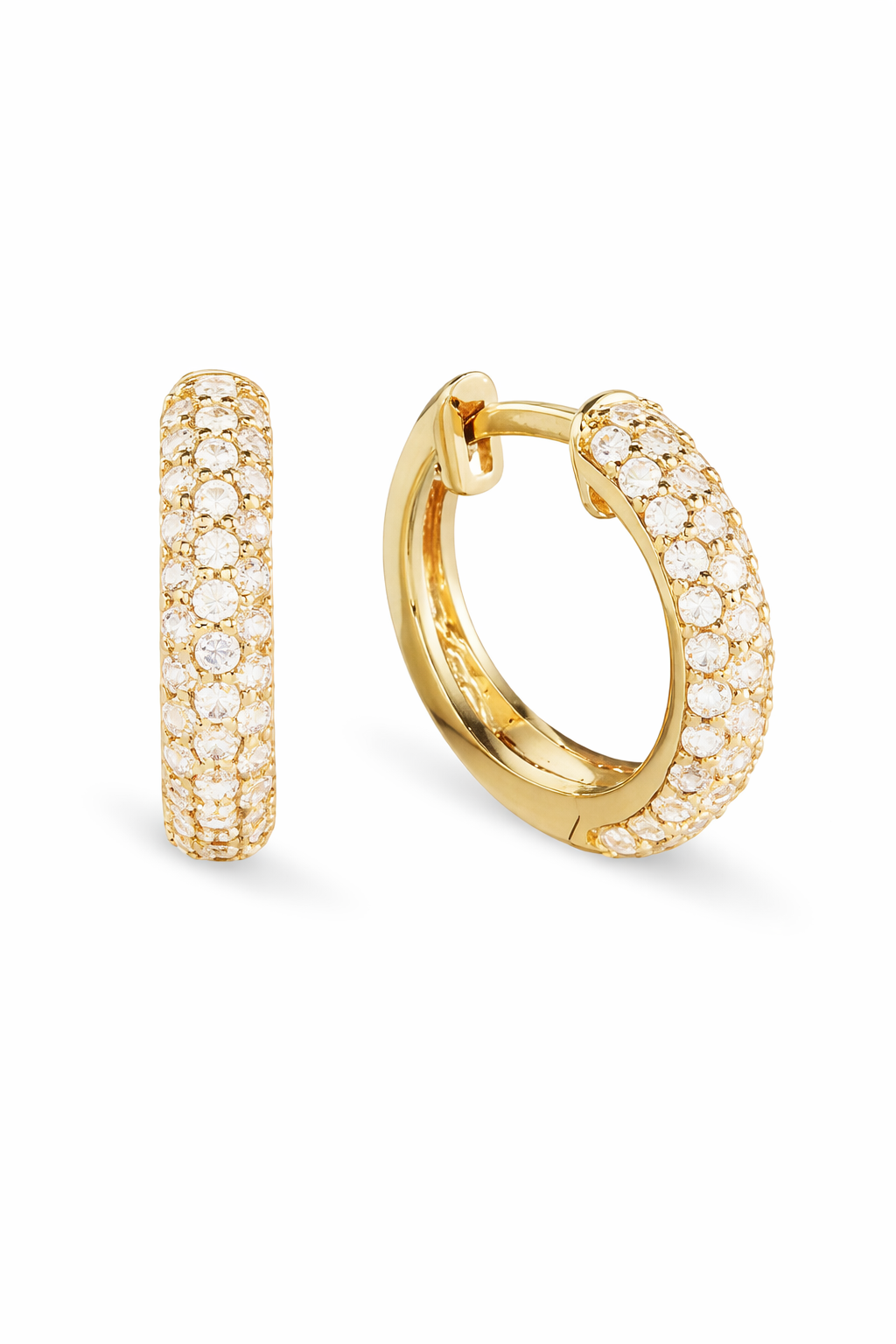 Luxe Pavé Huggie Hoops