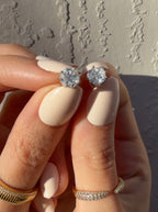 Sparkling Marquise & Square Stud Earrings