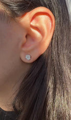 Sparkling Marquise & Square Stud Earrings