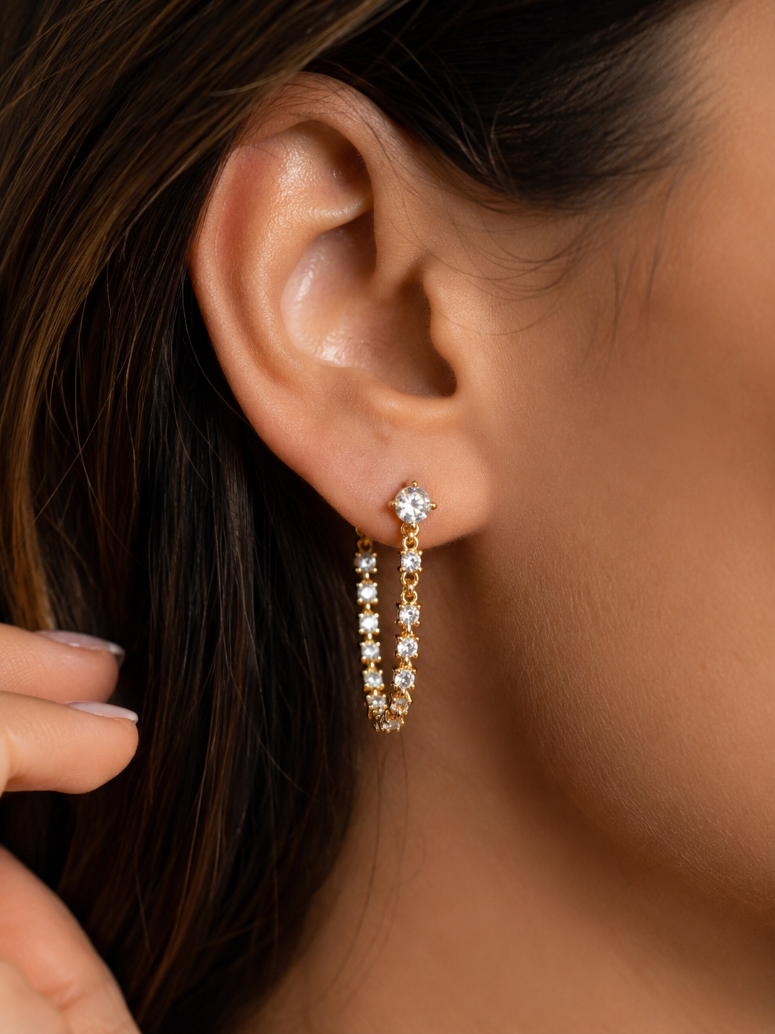 Diamond Drop Tennis Hoops