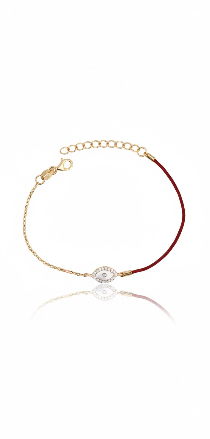 Devil Eye Statement Thread & Chain Bracelet