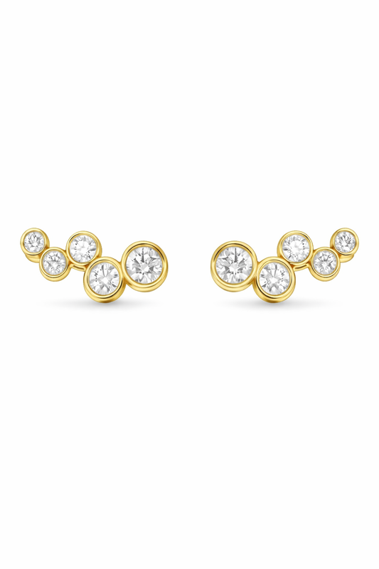 KCP Bezel Cluster Stud Earrings