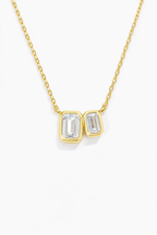 KCP Double Baguette  Pendant Necklace