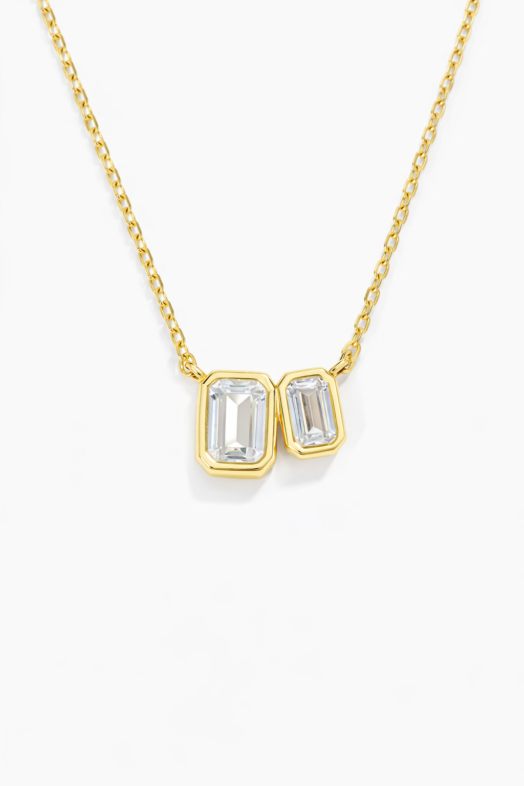 KCP Double Baguette  Pendant Necklace