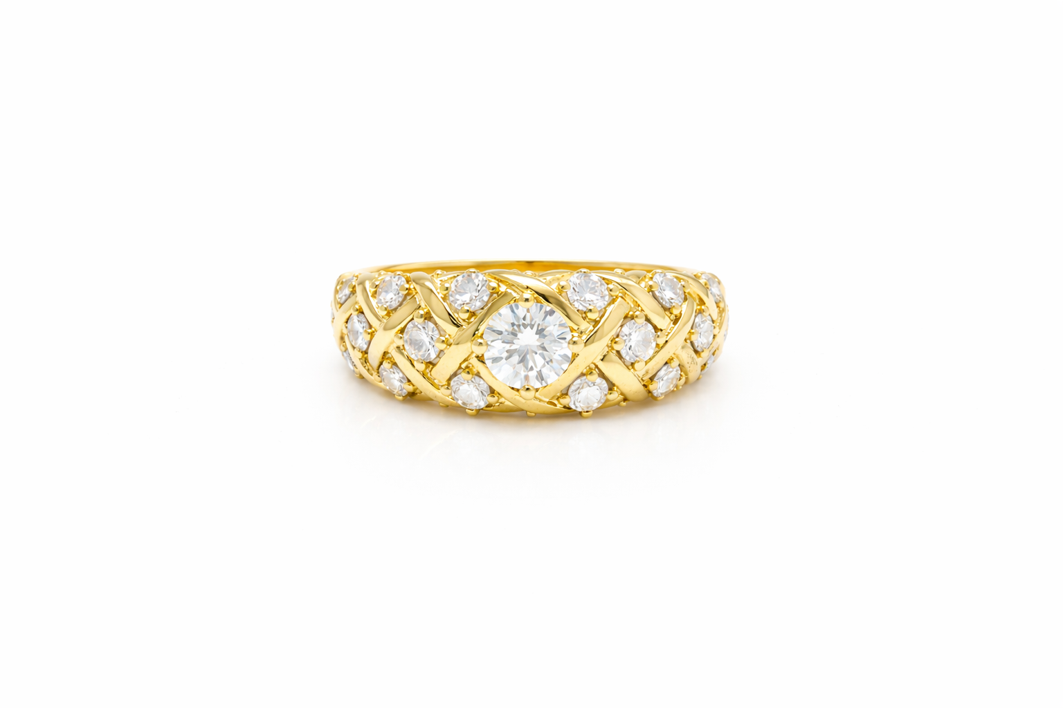 Regal Lattice Diamond Ring