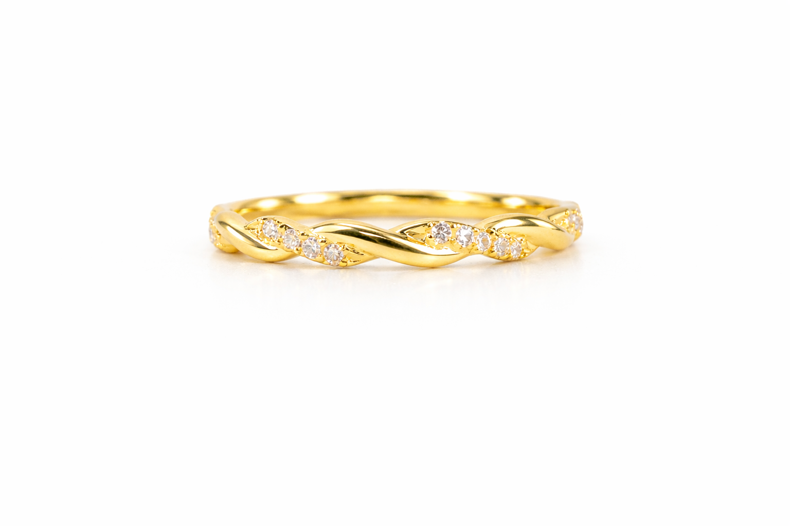 14K Solid Gold Eterna Twist Band