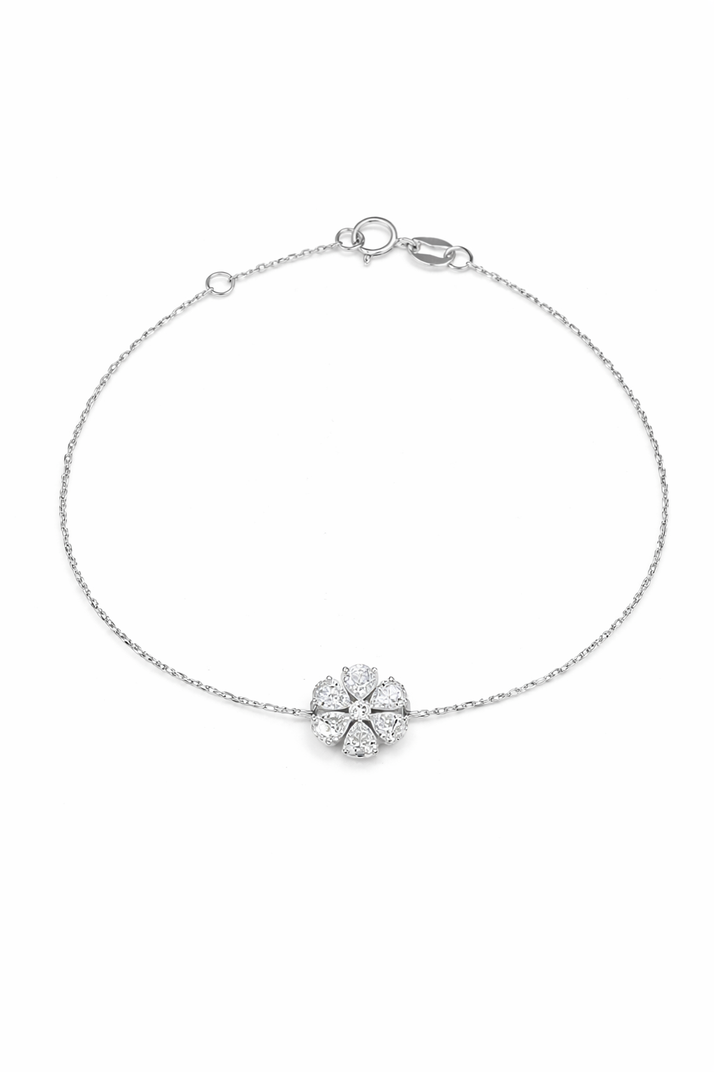 Floral Diamond Cluster Bracelet