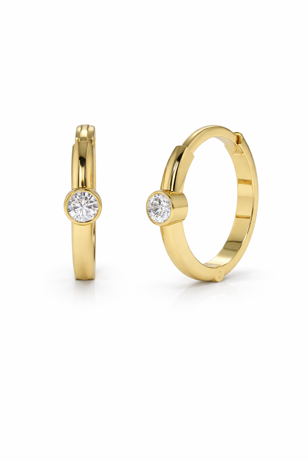 Diamond Huggie Hoops