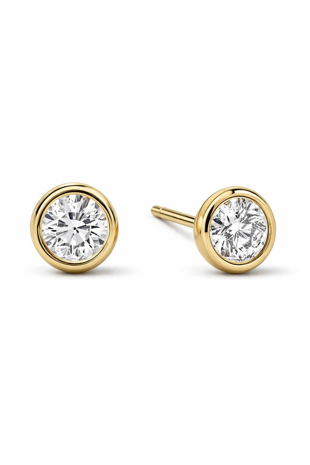 Bezel Diamond Studs
