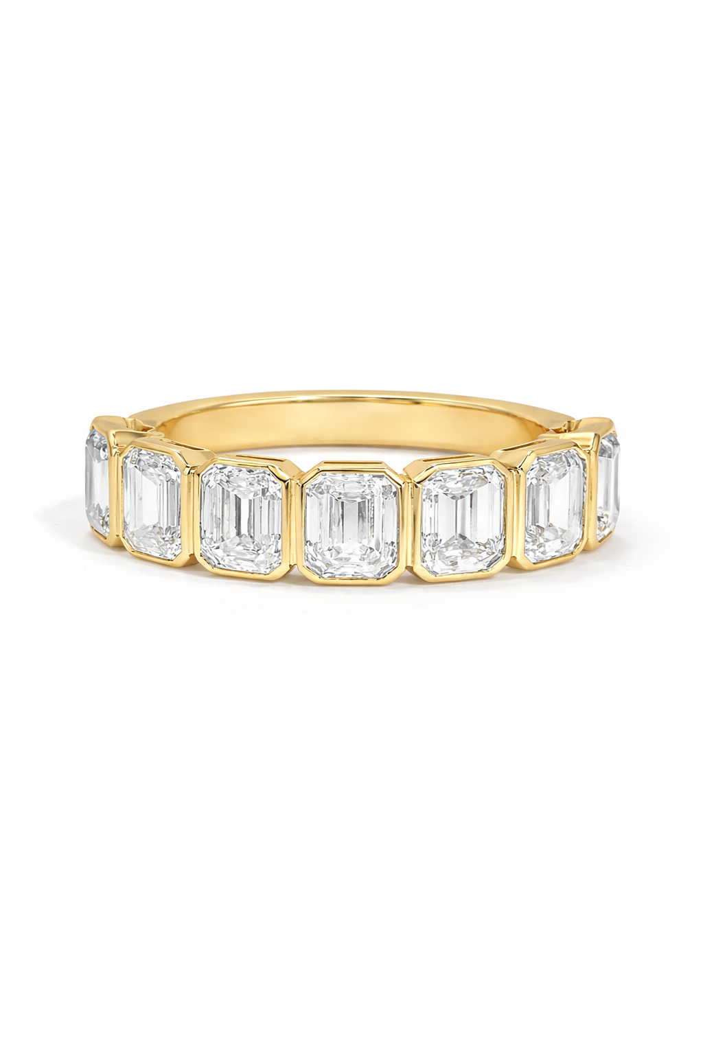Emerald Cut Diamond Band