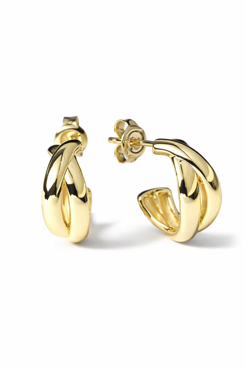 Twist Huggie Hoops