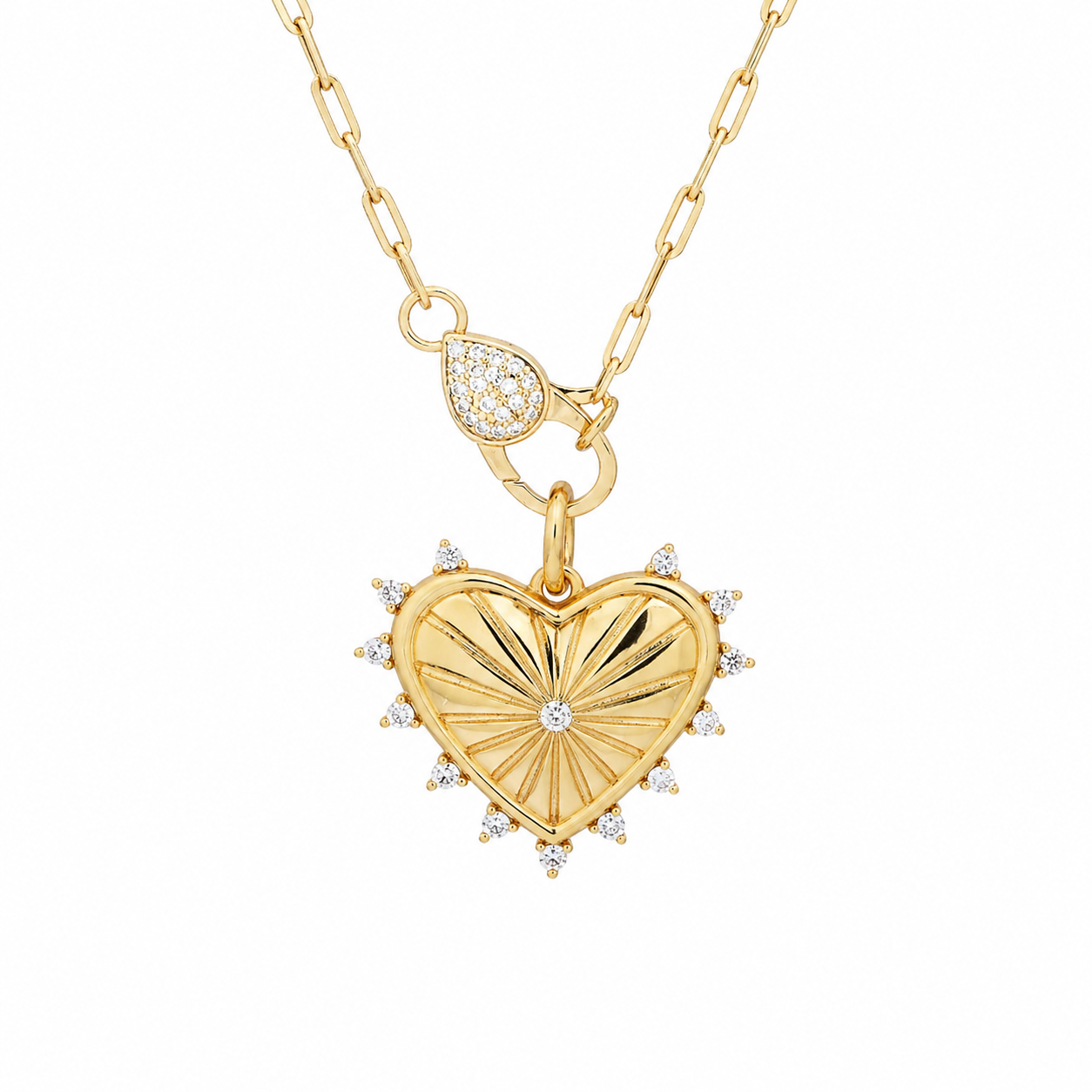 Radiant Heart Charm Necklace