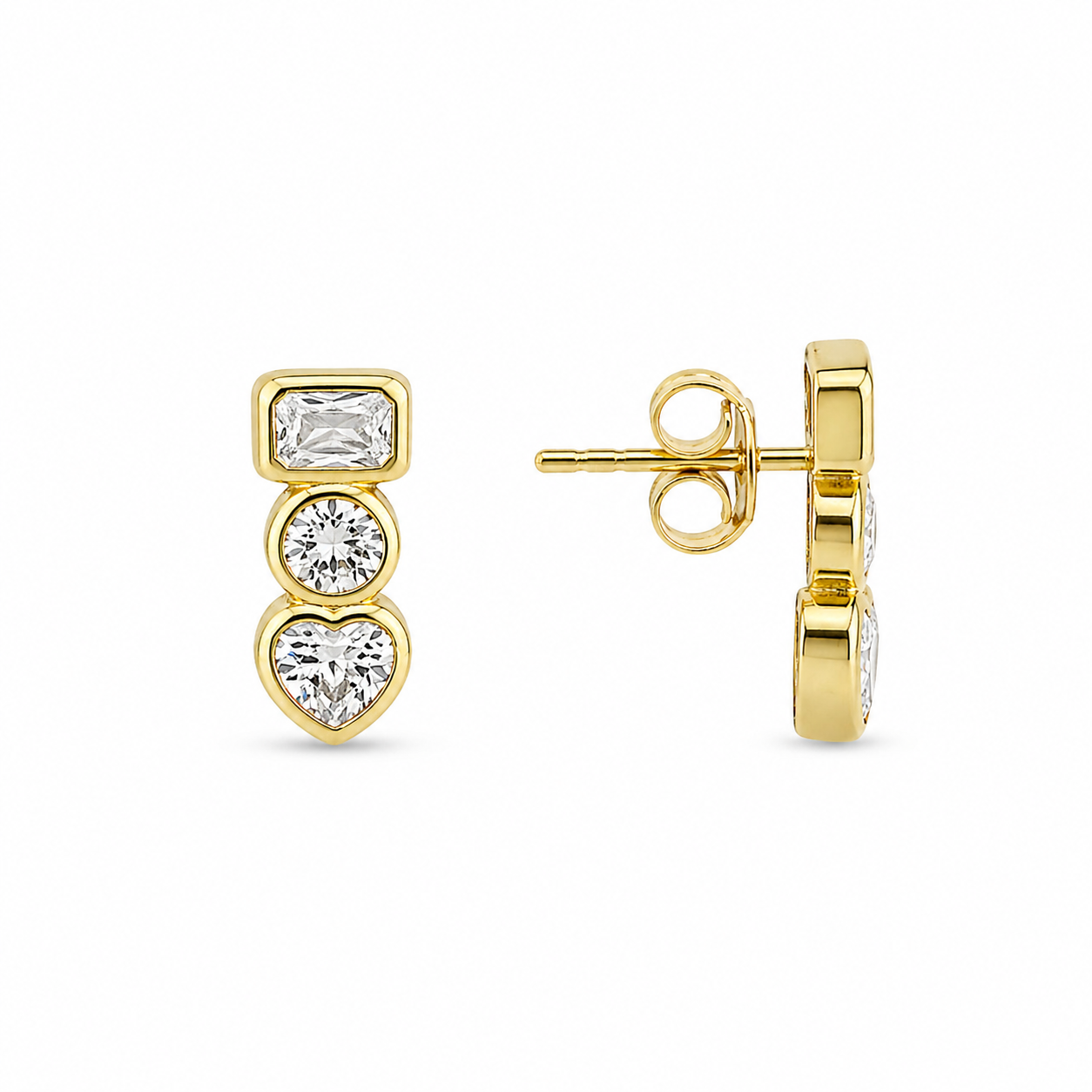 Trio Luxe Stud Earrings