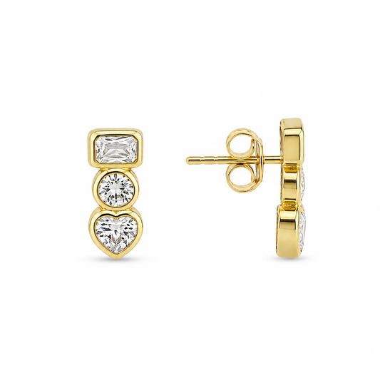 Trio Luxe Stud Earrings